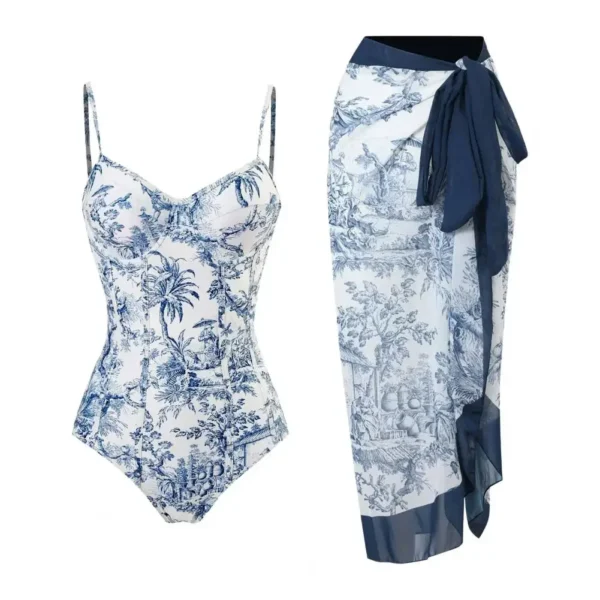 Women'S Beach Monokini Dress Printed Beach Dress - Image 8
