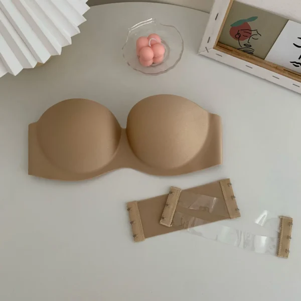 Women Sexy Strapless Bra Solid Sexy Push Up Bra - Image 8