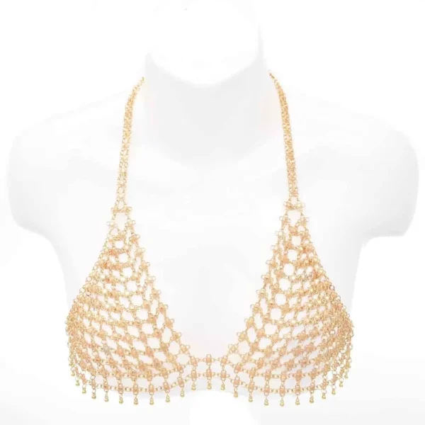Metal Mesh Gypsy Body Sexy Bra Tassel Bra - Image 9