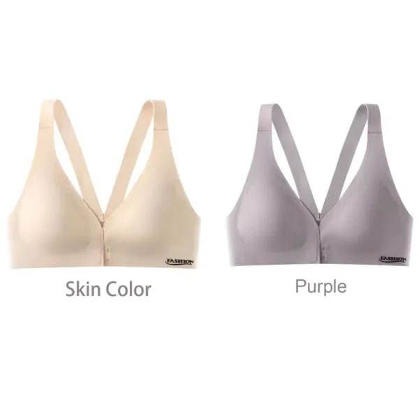 Seamless Bra Plus Size Sexy Push Up Bra Wireless Front Buckle Bra - Image 4