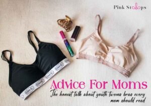 Advice For Moms Youth Tweens Bras - Pink Straps