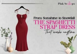Spaghetti Strap Dress - Pink Straps