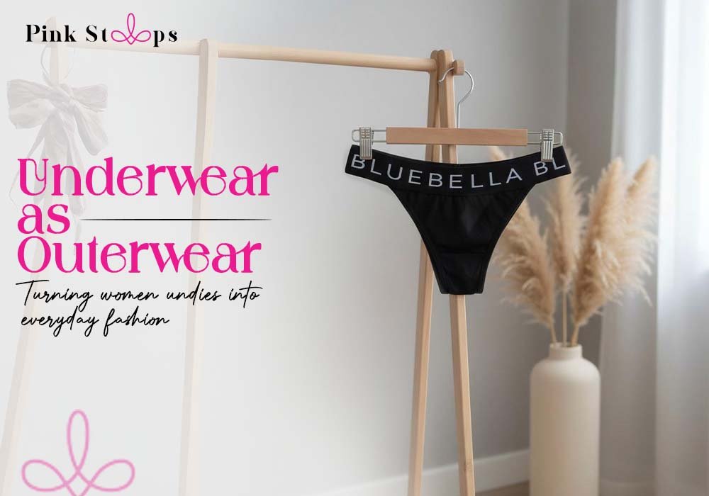 Underwear as Outerwear - Pink Straps