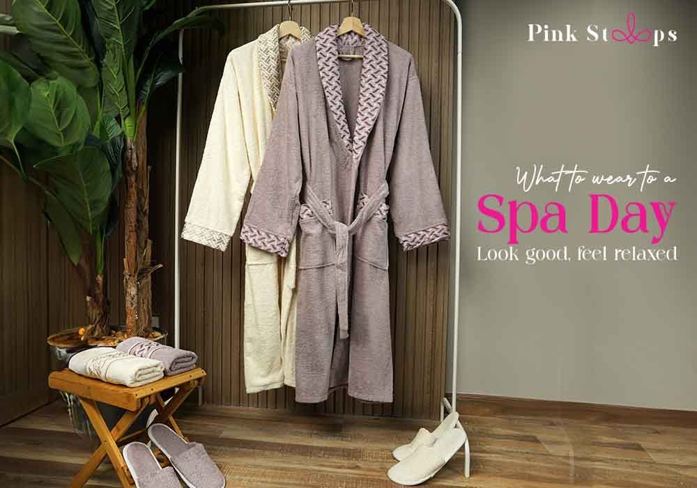 spa day outfit - Pink Straps