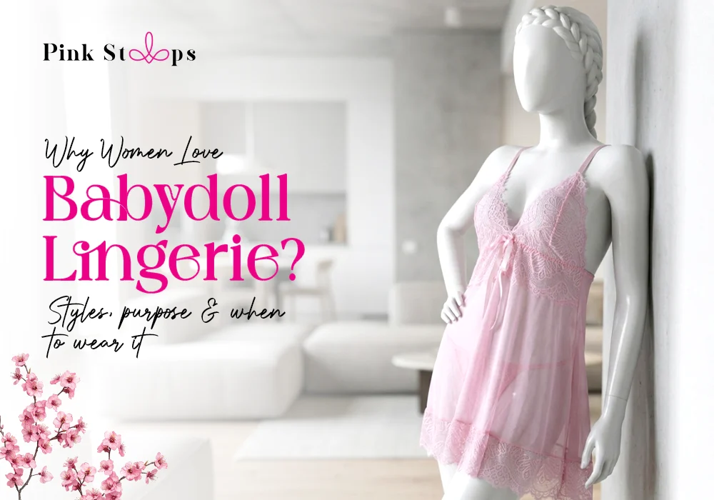 baby doll lingerie - Pink Straps