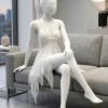Sexy Lingerie Sleepwear for Women – Lace Mesh Babydoll Nightgown with Bow Tie, V-Neck See-Through Sheer Nightwear, Quick-Dry Pajamas