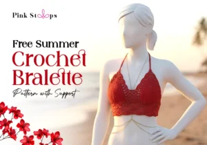 crochet pattern bra - Pink Straps