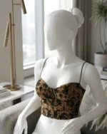 Casual Style Backless Embroidered Camisole Top