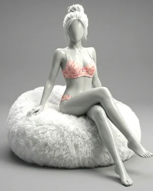 Bra Set Sexy Push-Up Adjustable Anti-Sagging with Low-Rise Bikini Panties