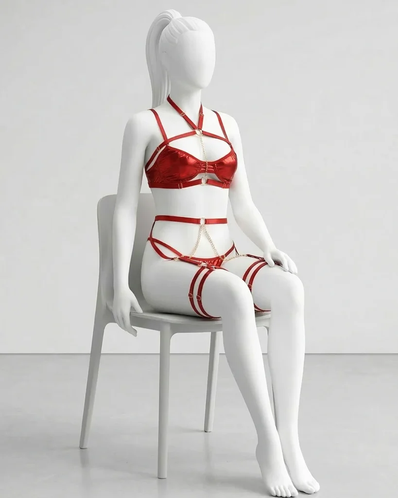 Women’s Chain Harness Lingerie Set