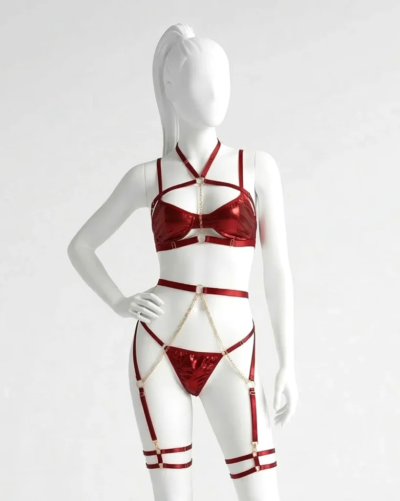 Women’s Chain Harness Lingerie Set