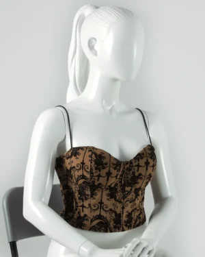 Casual Style Backless Embroidered Camisole