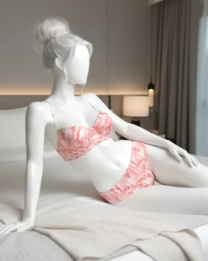 Bra Set Sexy Push-Up Adjustable Anti-Sagging with Low-Rise Bikini Panty