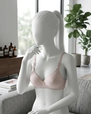 Wire Free Bra - Pink Straps