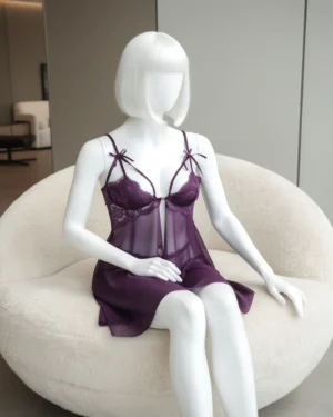 Floral Lace Babydoll - Pink Straps