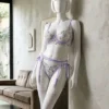 Women’s 3-Piece Floral Embroidered Lingerie Set