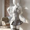 Women’s Uniform-Inspired Sheer Lingerie Set