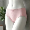 Women’s Japanese Style Mid-Waist Lace Hipster Cotton Briefs