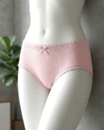 Women’s Japanese Style Mid-Waist Lace Hipster Cotton Briefs