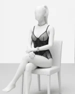 Women’s Mesh & Patent Leather Underwire Teddy