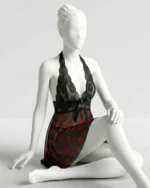Women’s Christmas Lace Babydoll Lingerie Dress