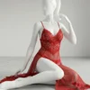 Lace Long Nightdress 2-Piece Lingerie Set for Women