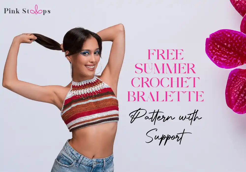 crochet pattern bra - Pink Straps