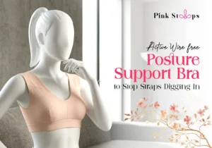 posture support bra - Pink Straps