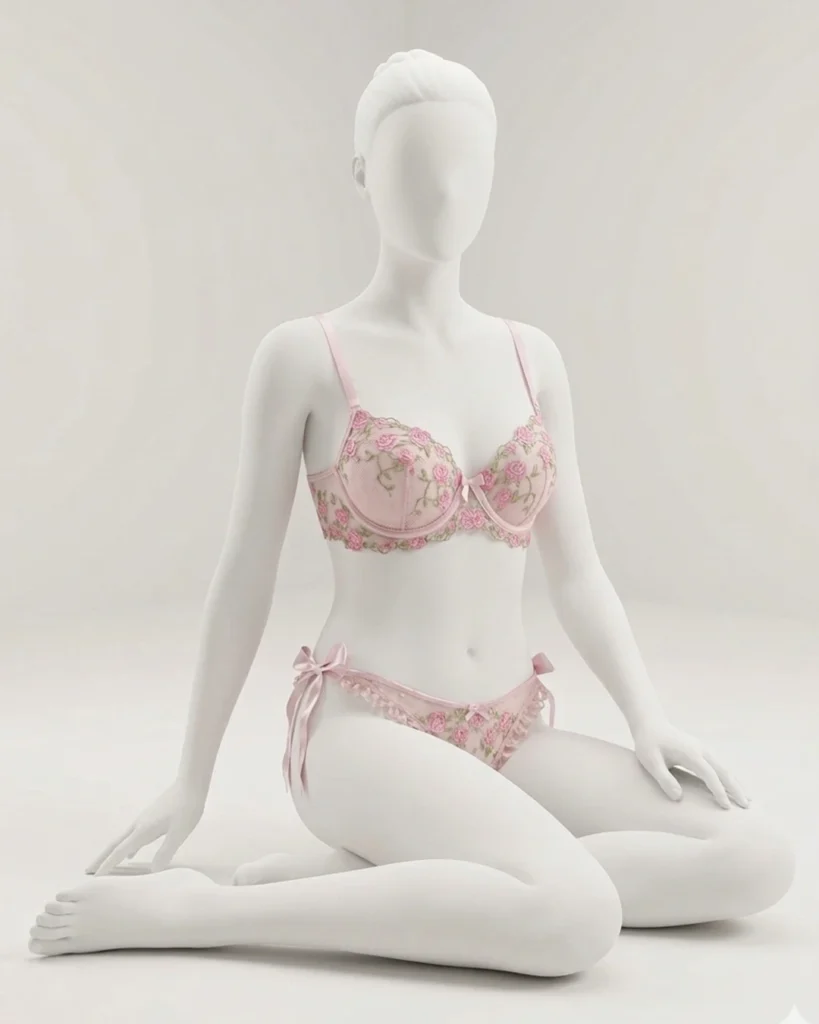 Sexy Mature Women’s Lace 2 Piece Lingerie Set
