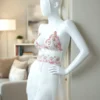 White Lace Babydoll Mesh Sleepwear