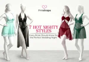 Best Hot Nighty For Bridal - Pink Straps