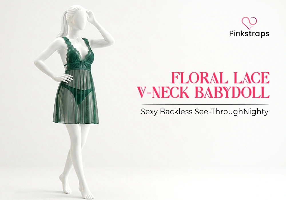 Best Hot Nighty For Bridal - Pink Straps