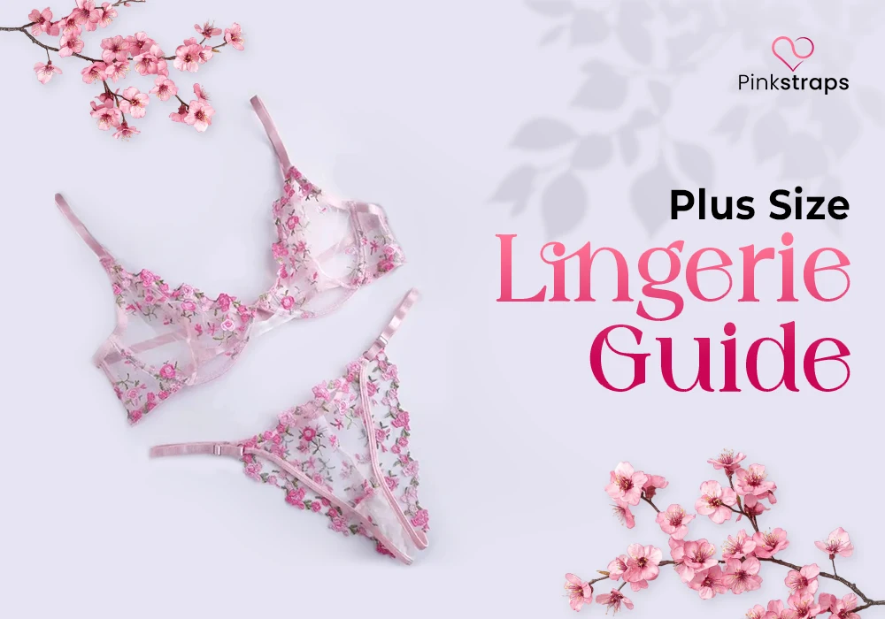 Plus Size Lingerie - Pink Straps